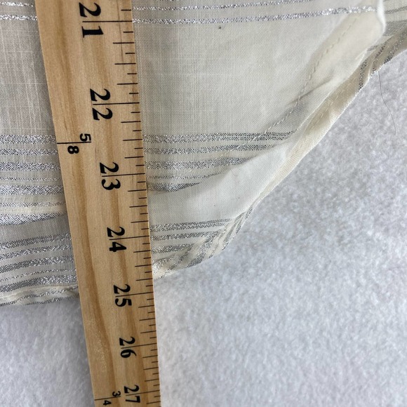 Corey Lynn Calter Silver Metallic Button‎ Down Top Sz Medium - Picture 6 of 8